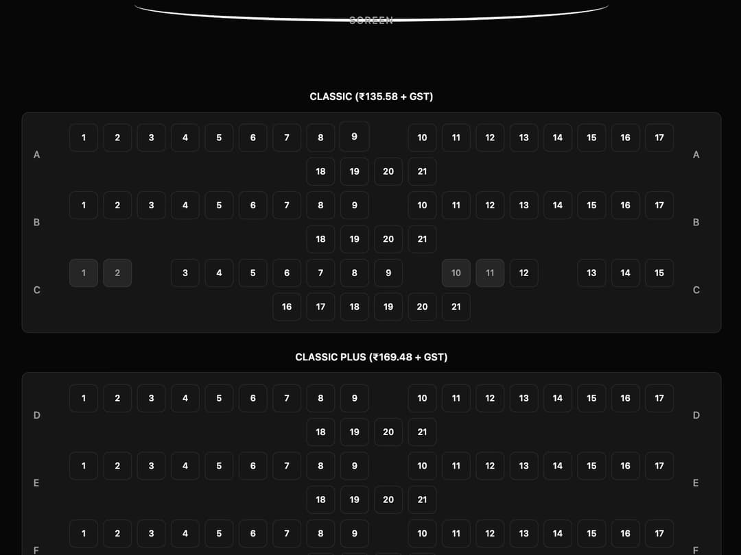 Seat Selection preview