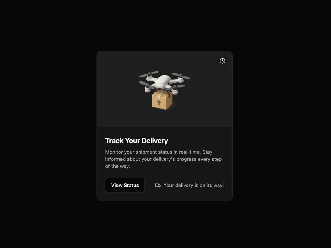 Shipment Status Card preview
