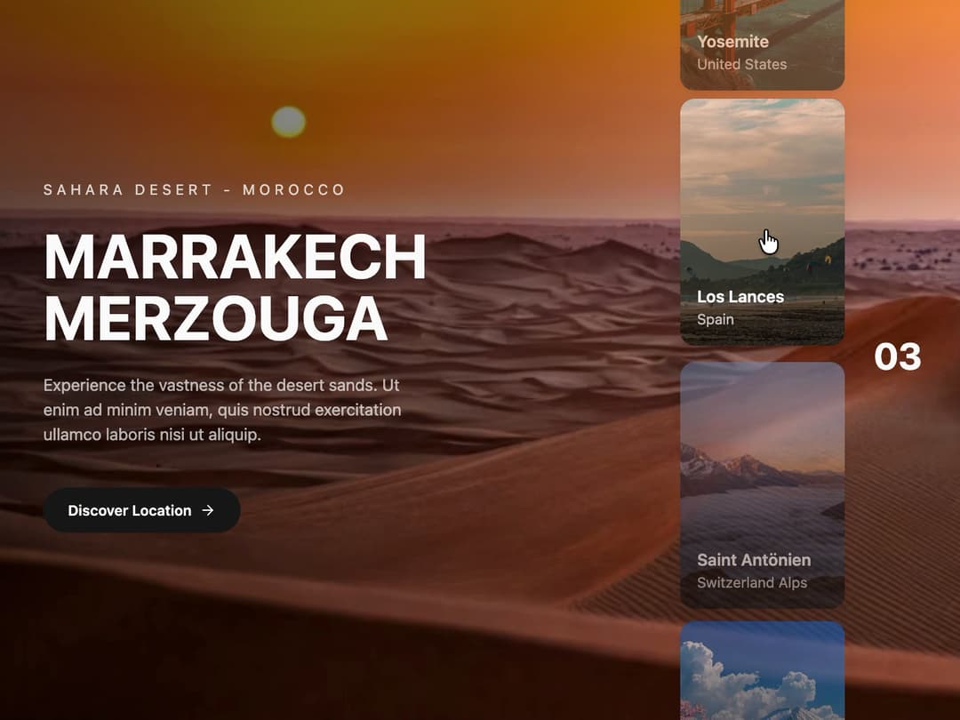Travel Slider Hero preview