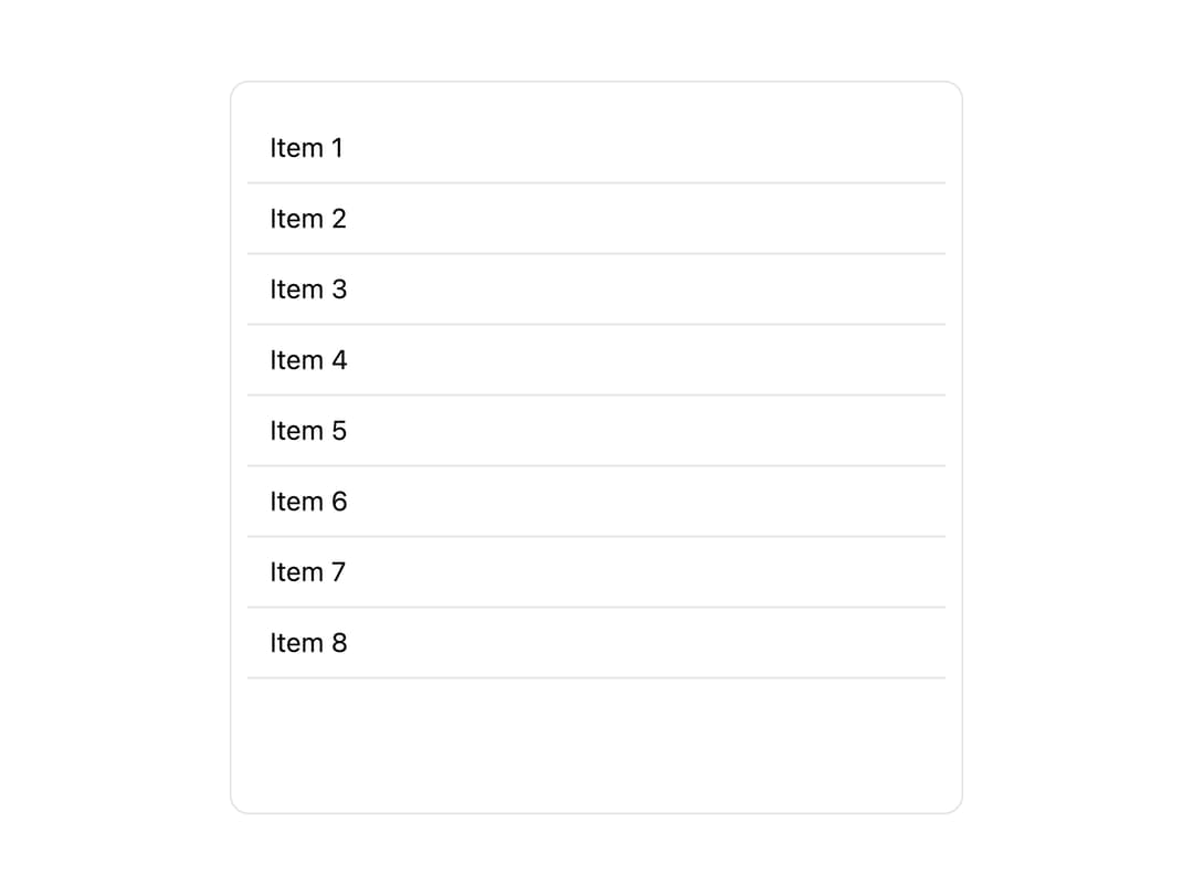 Paginated List preview