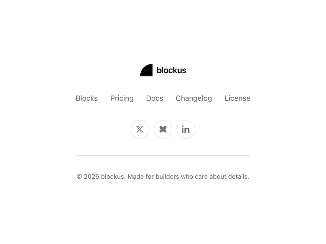 Simple Centered Footer preview