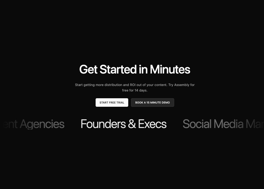 CTA with Text Marquee preview