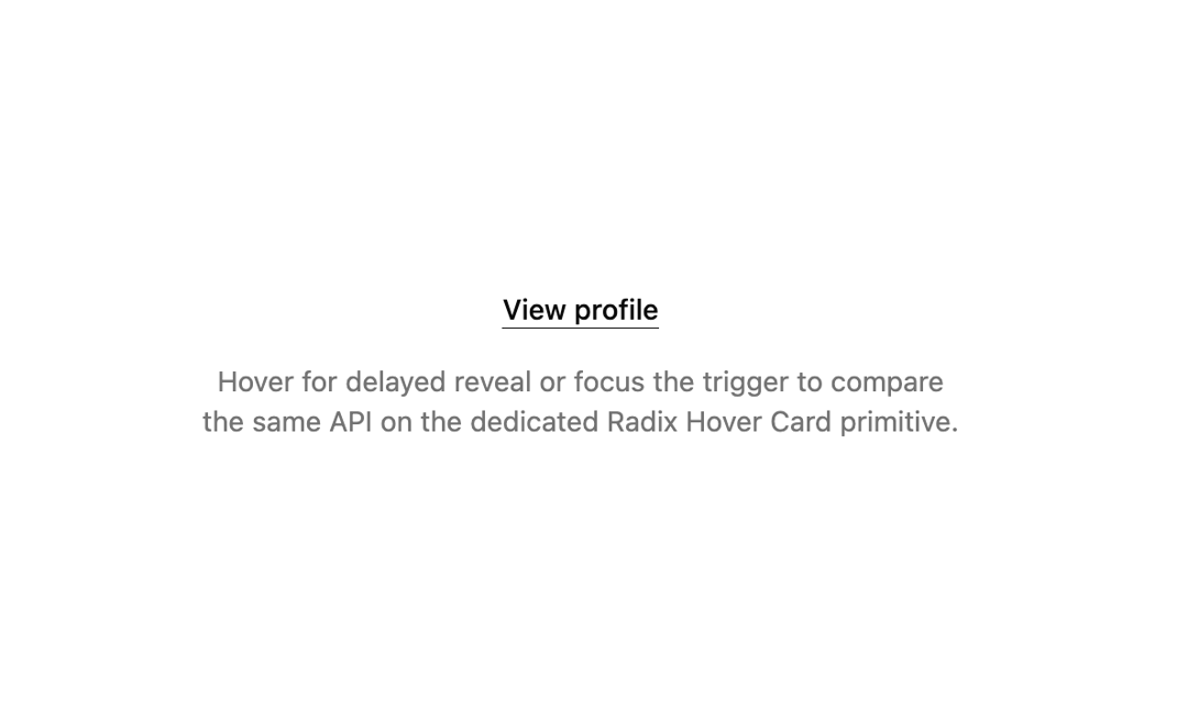 New Hover Card preview