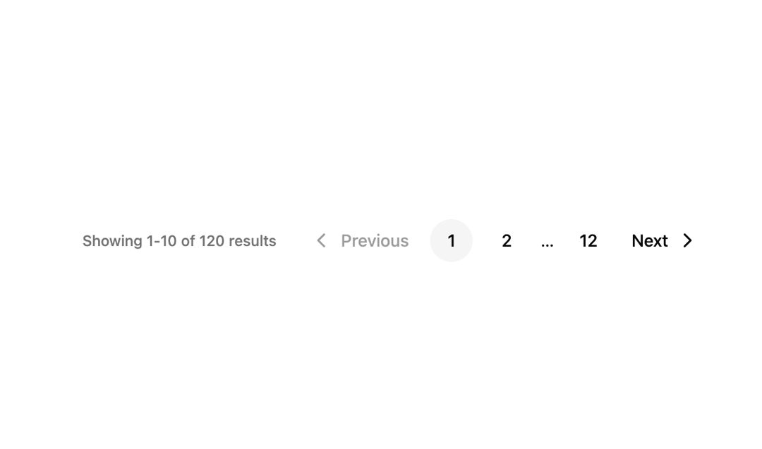 The Pagination preview