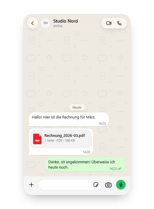 Animated WhatsApp Chat preview
