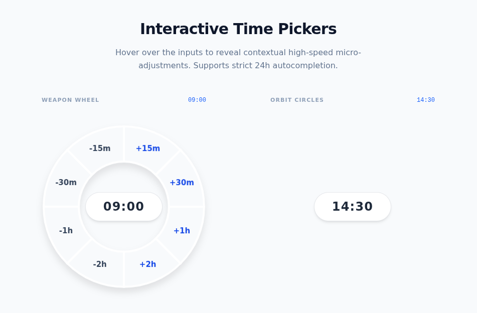 Radial Time Picker preview