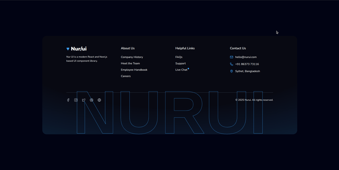 Hover Footer preview