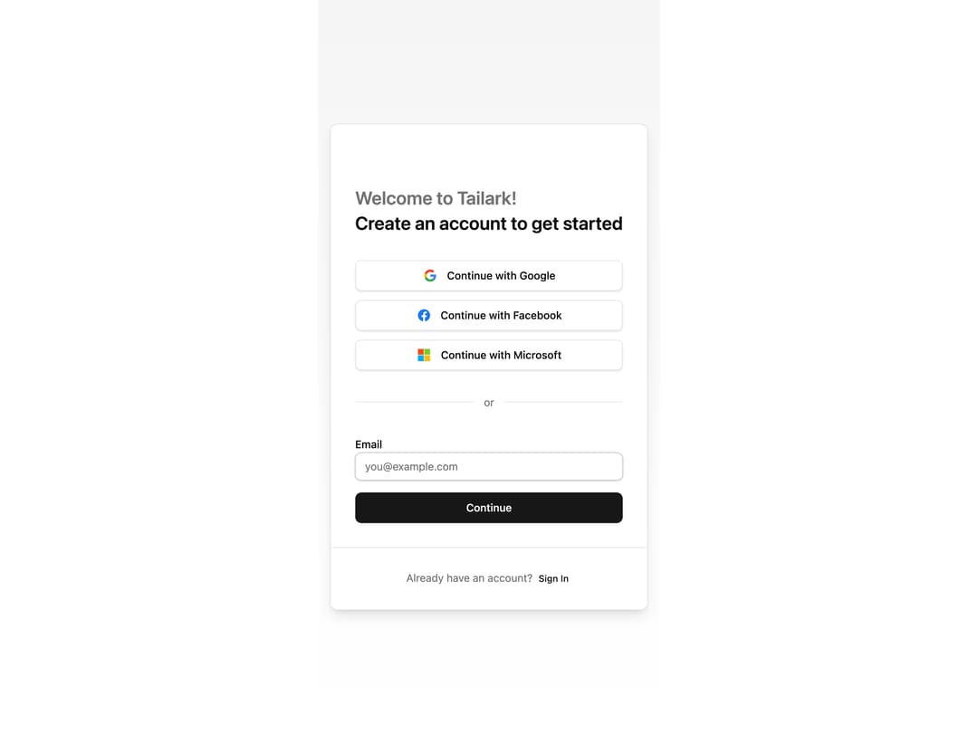 Login preview