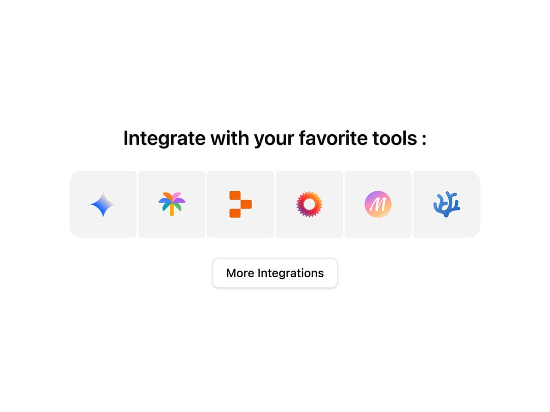 Integrations Logos Section preview