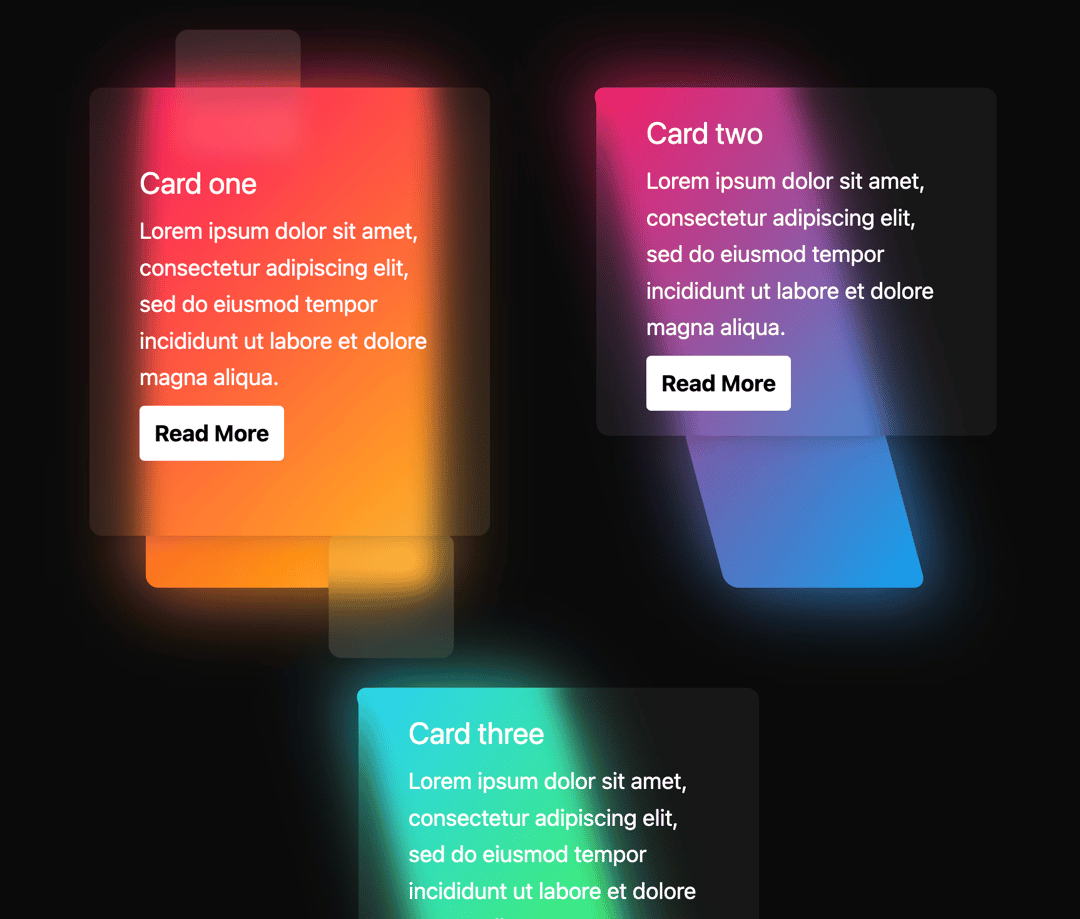 Gradient Card Showcase preview