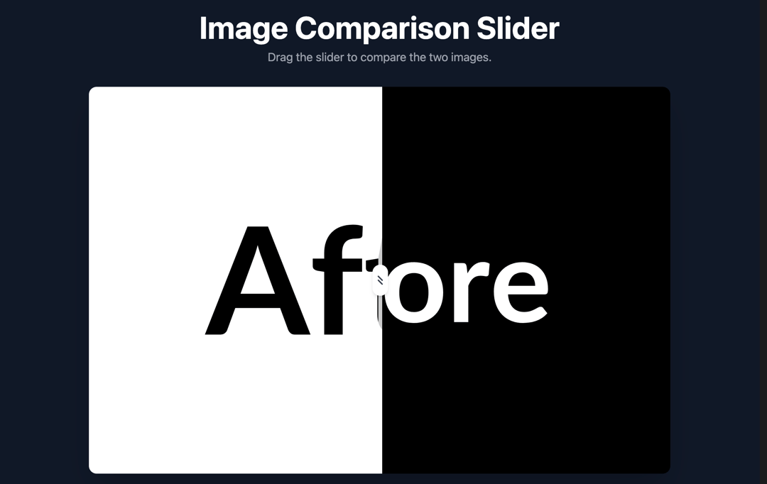 Image Comparison Slider preview
