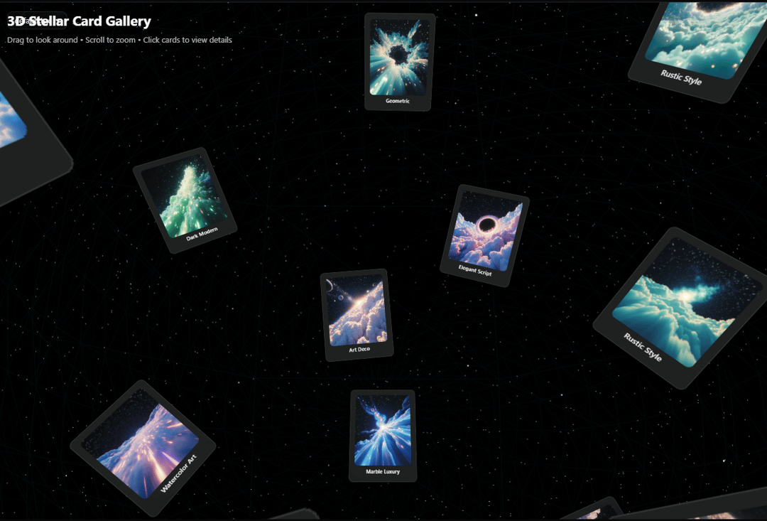 3D Image gallery preview