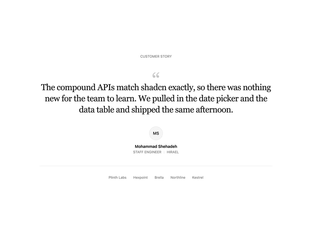 Single Quote Testimonial preview