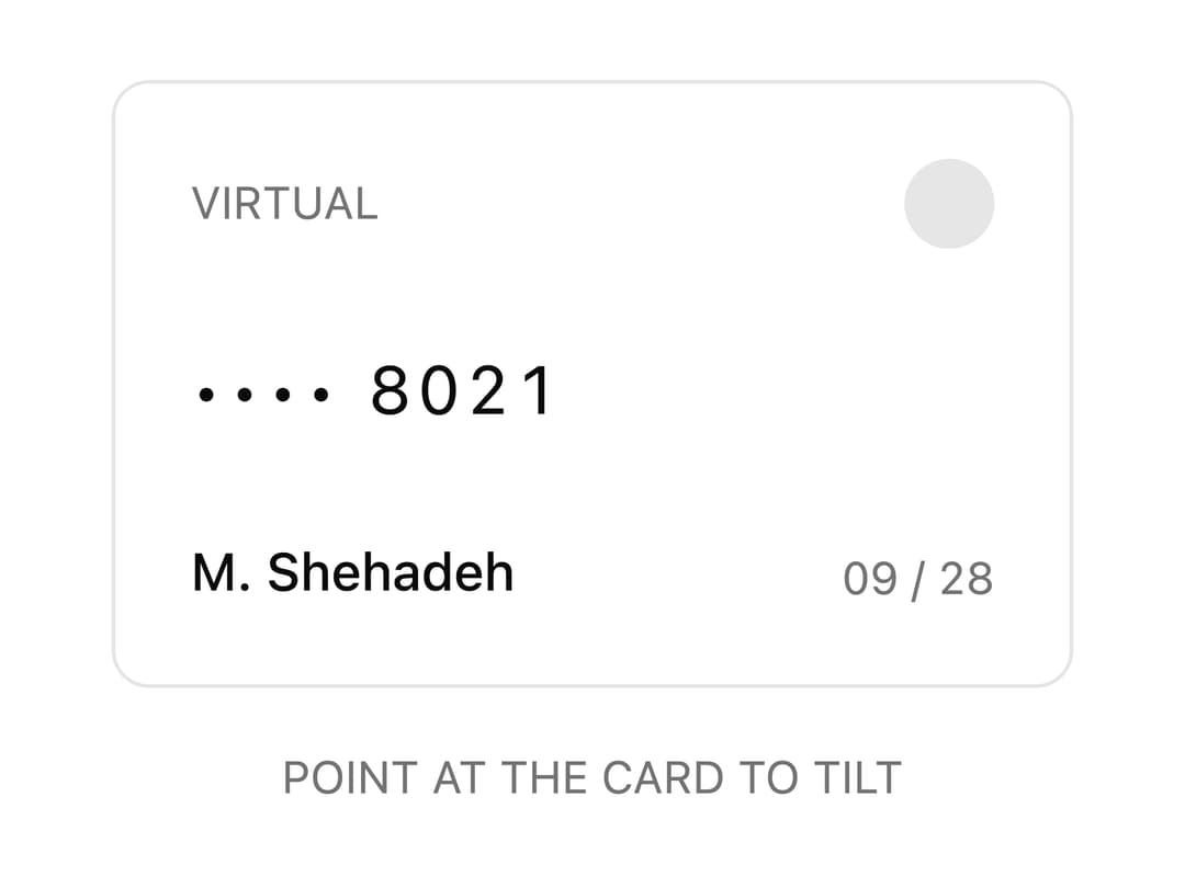 Tilt Card preview