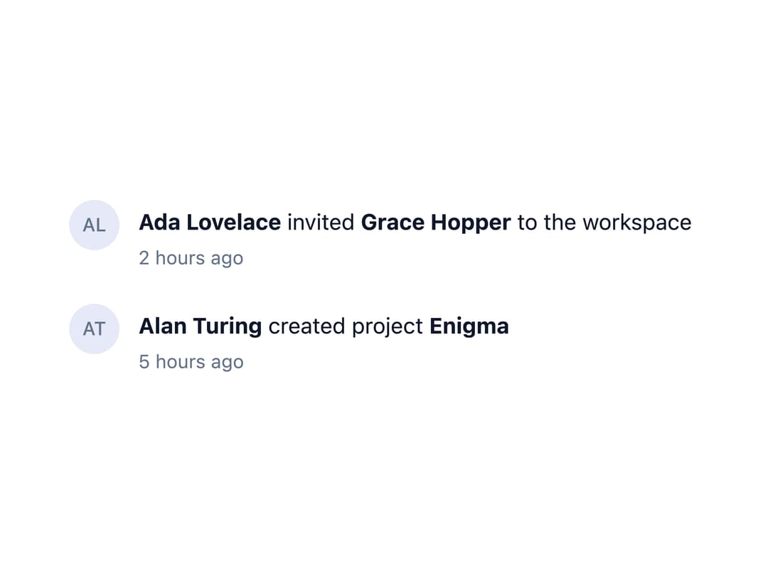 Activity Feed preview