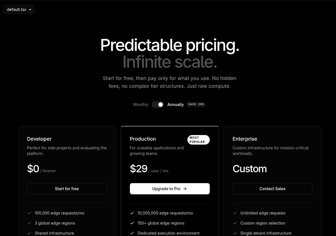pricing section preview