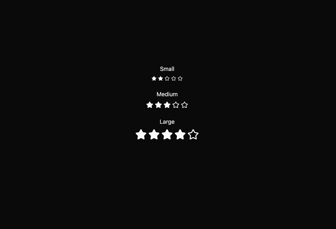 Star Rating preview