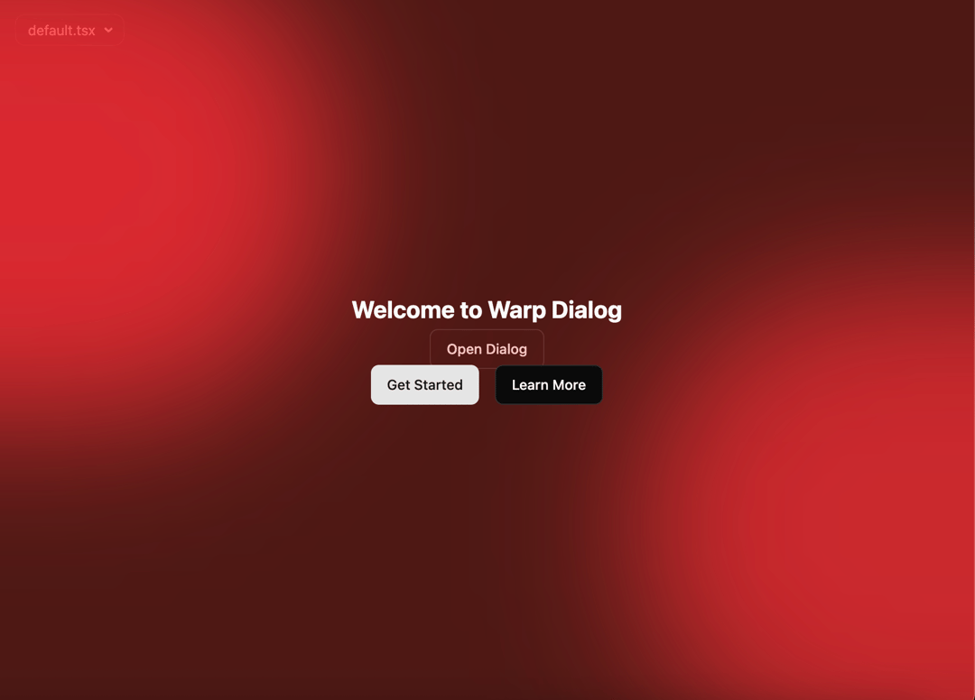 Warp Dialog preview