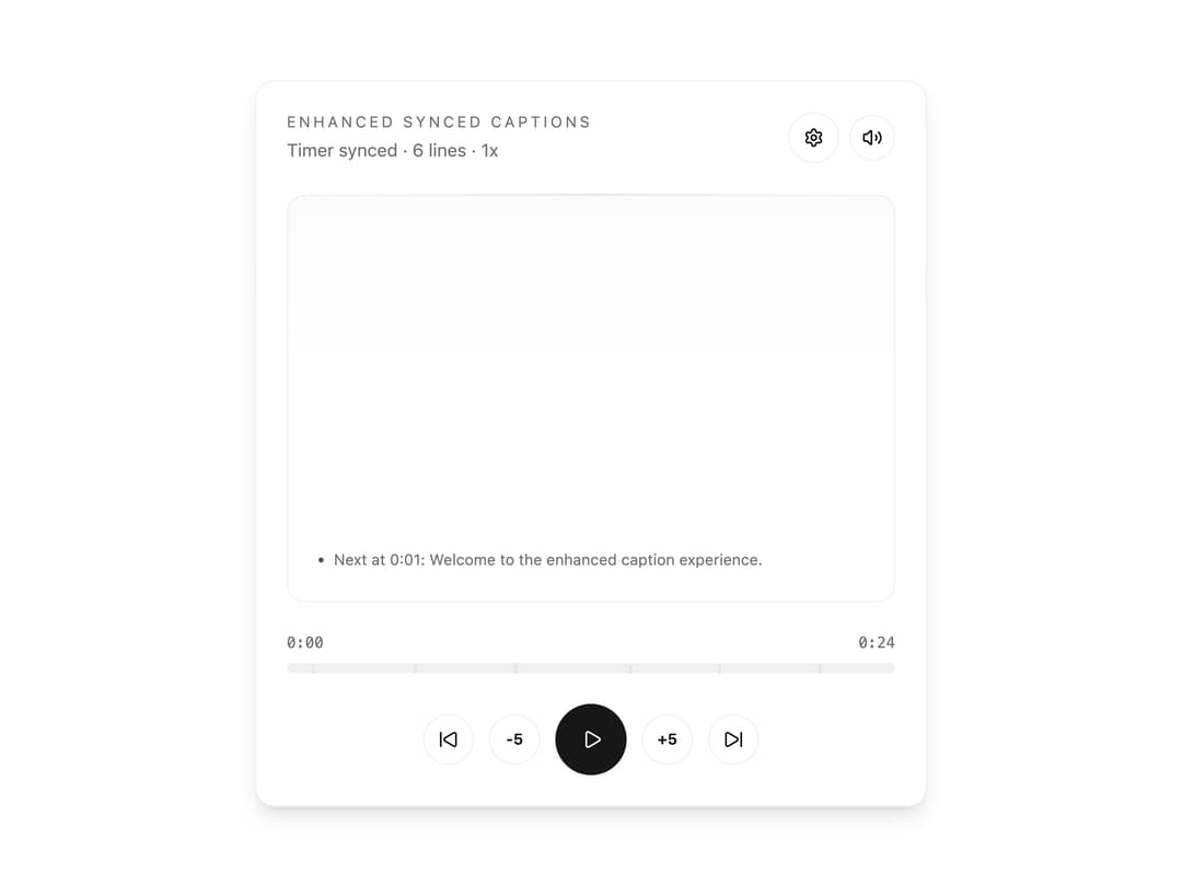 Synced Lyric Captions preview