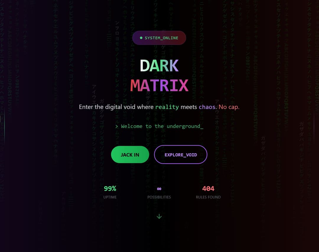 Gothic Matrix Hero preview