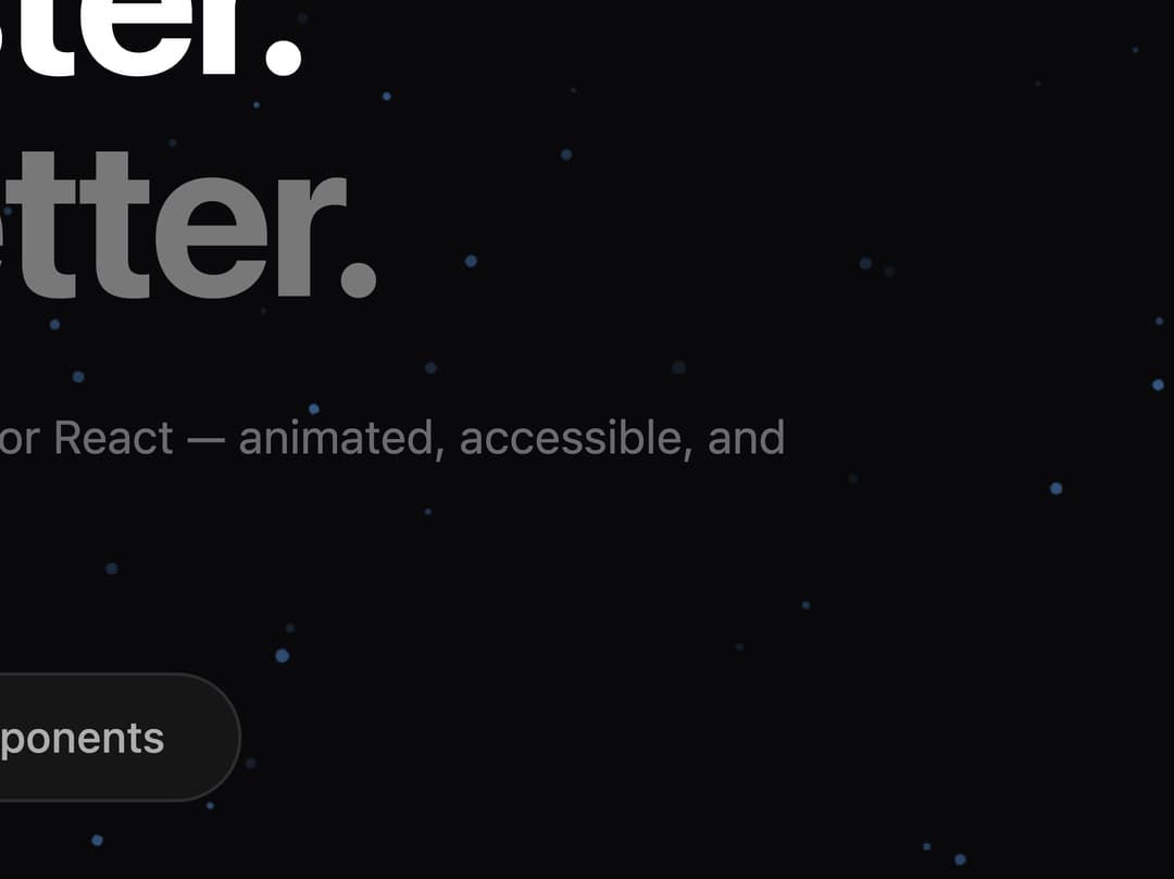 Interactive Starfield Hero preview
