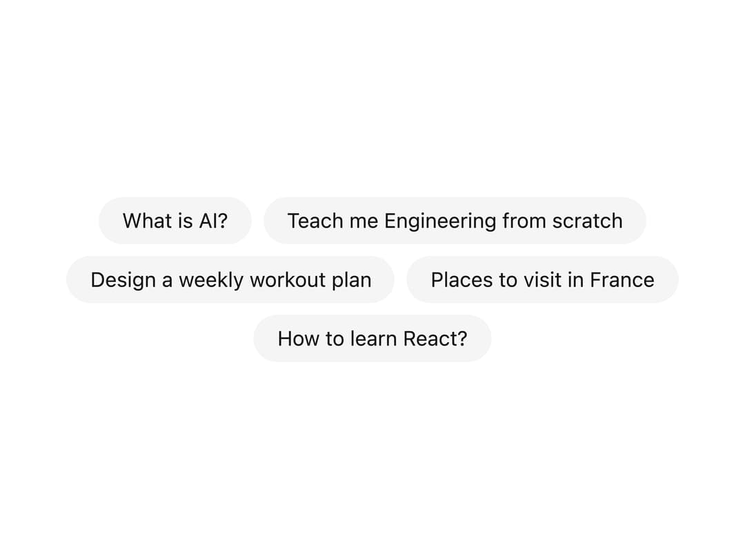 Suggestions preview