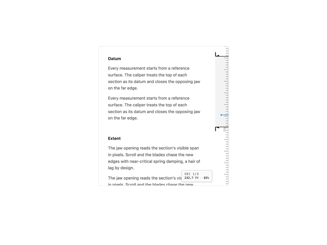 Scroll Caliper preview