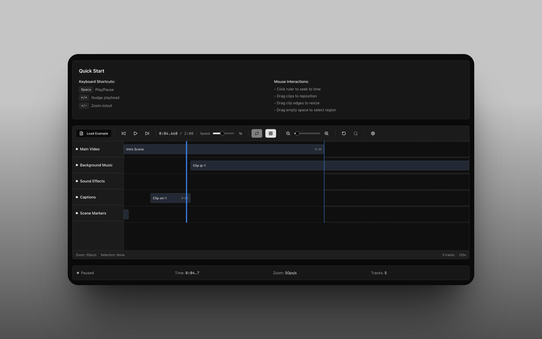 Timeline preview