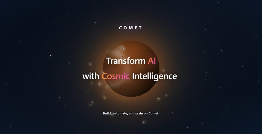 Comet Hero Section preview