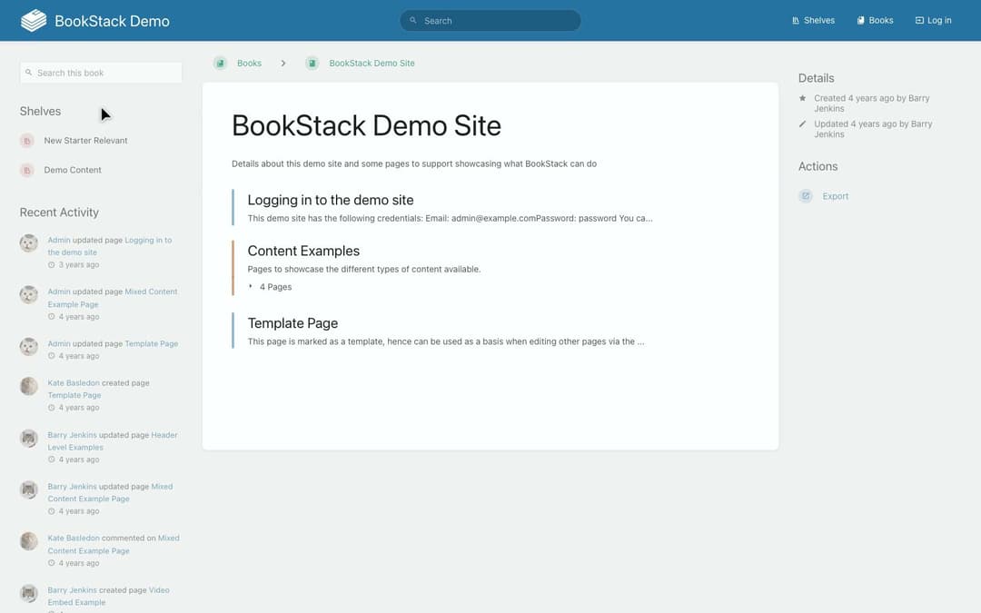 BookStack preview