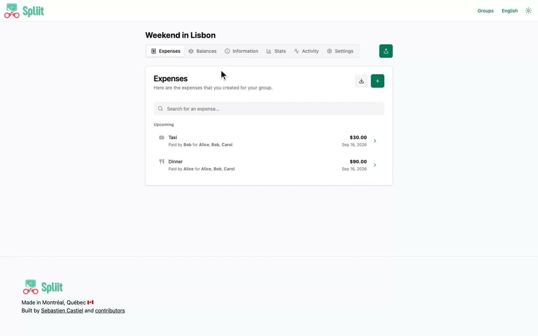 Spliit preview