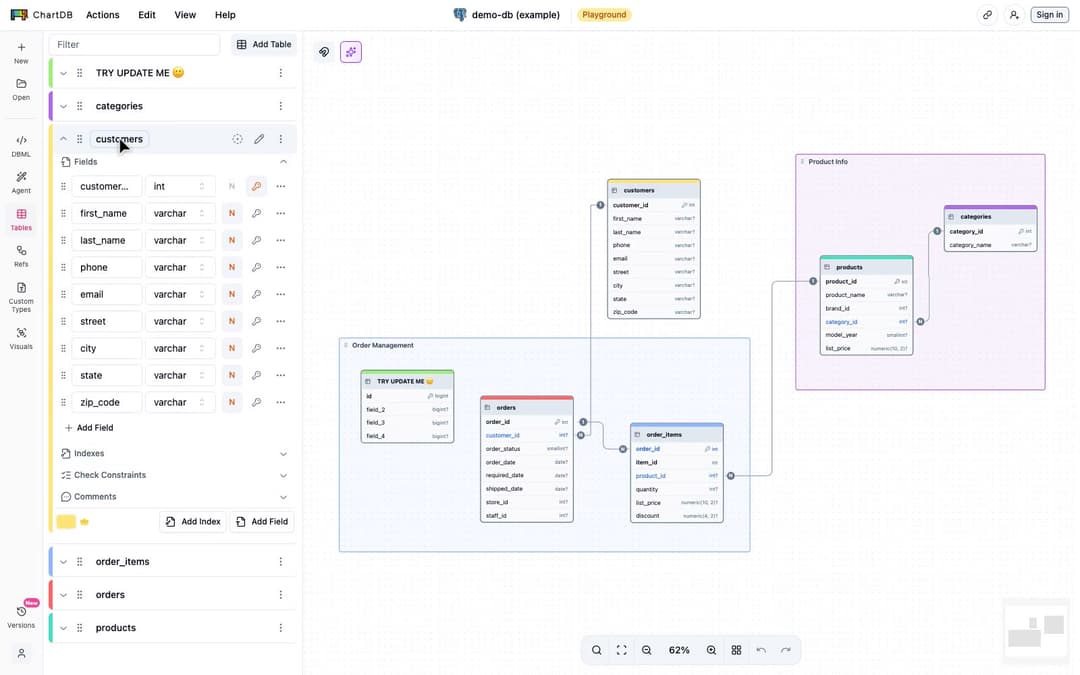 ChartDB preview