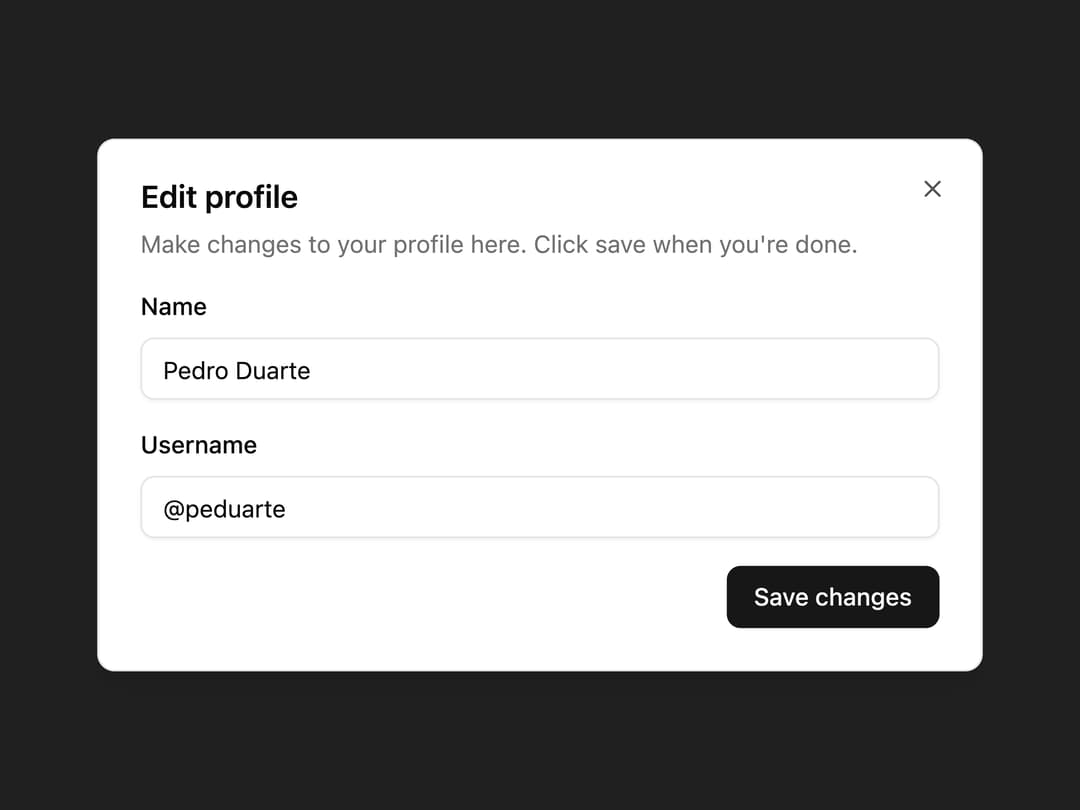 Dialog preview