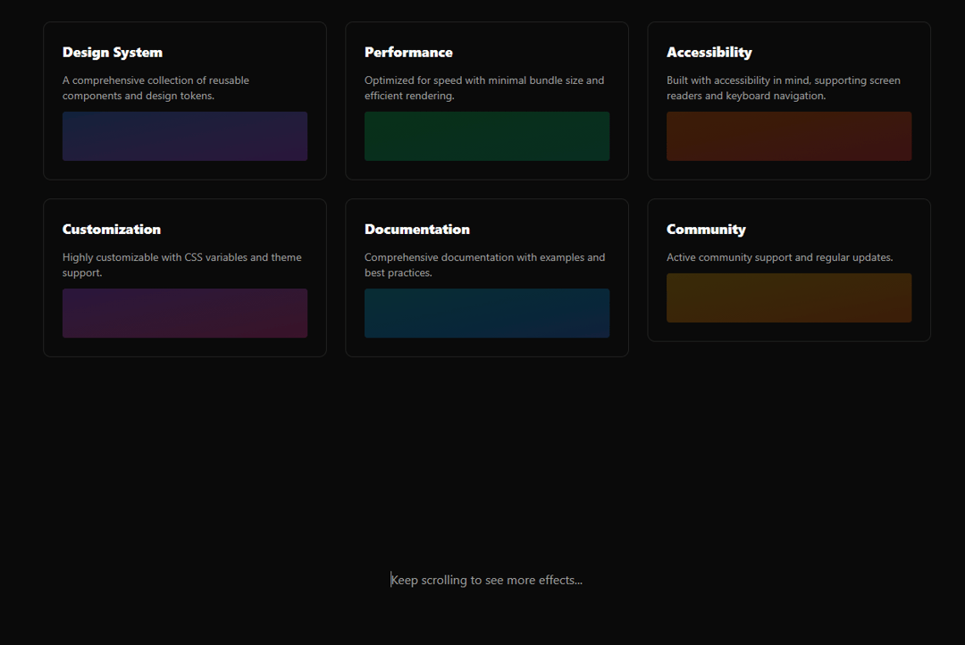 Parallax Card Grid preview