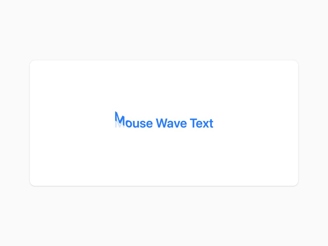 Mouse Wave Text preview