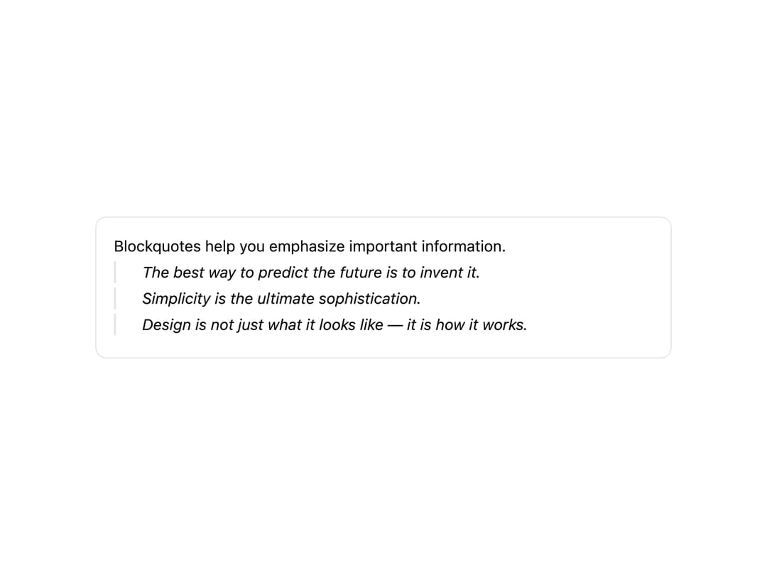 Blockquote Element preview