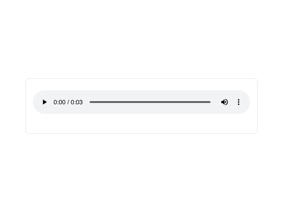 Media Audio Element preview