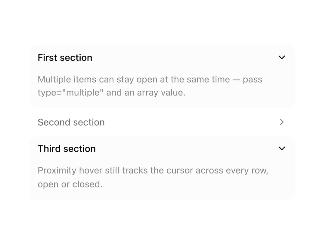 Proximity Accordion preview