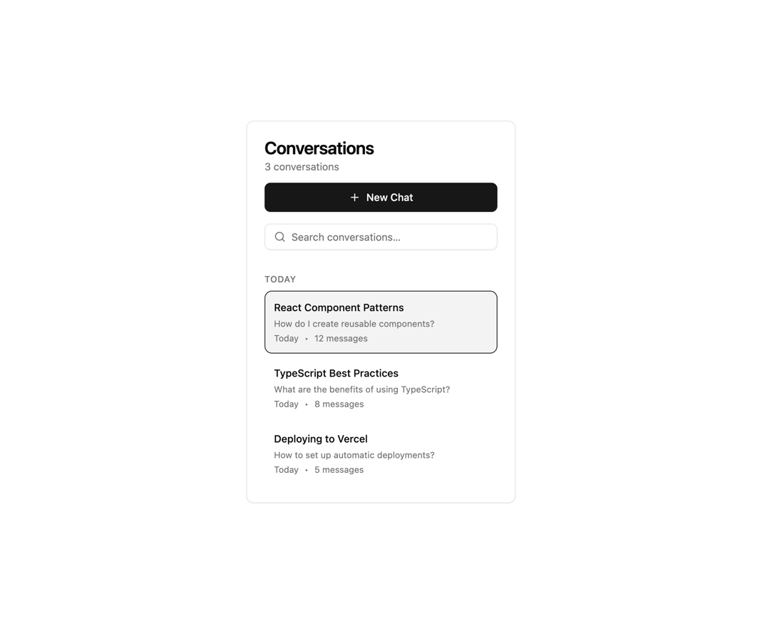 AI Chat History preview