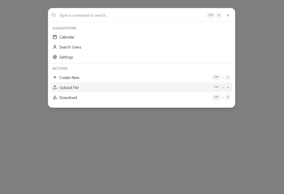 Command Menu preview
