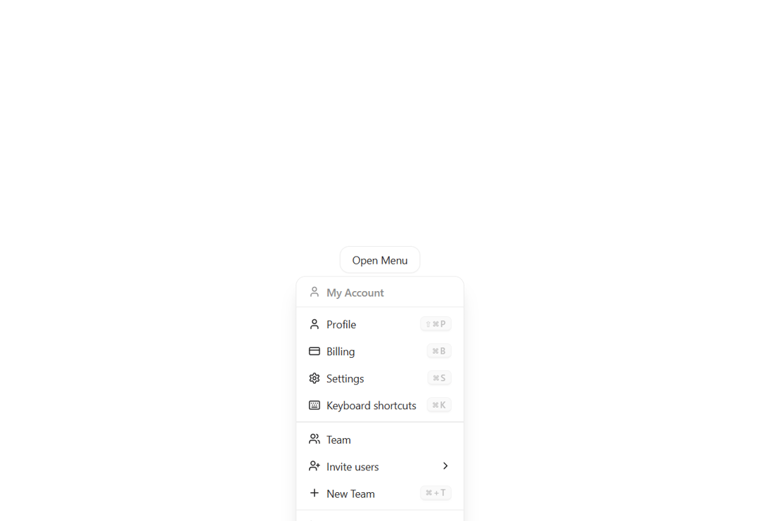 Dropdown Menu preview