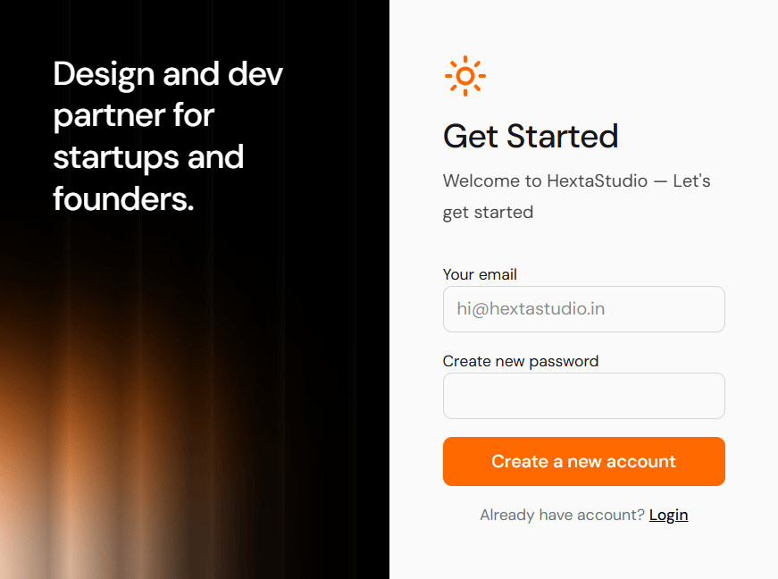Signup 1 preview
