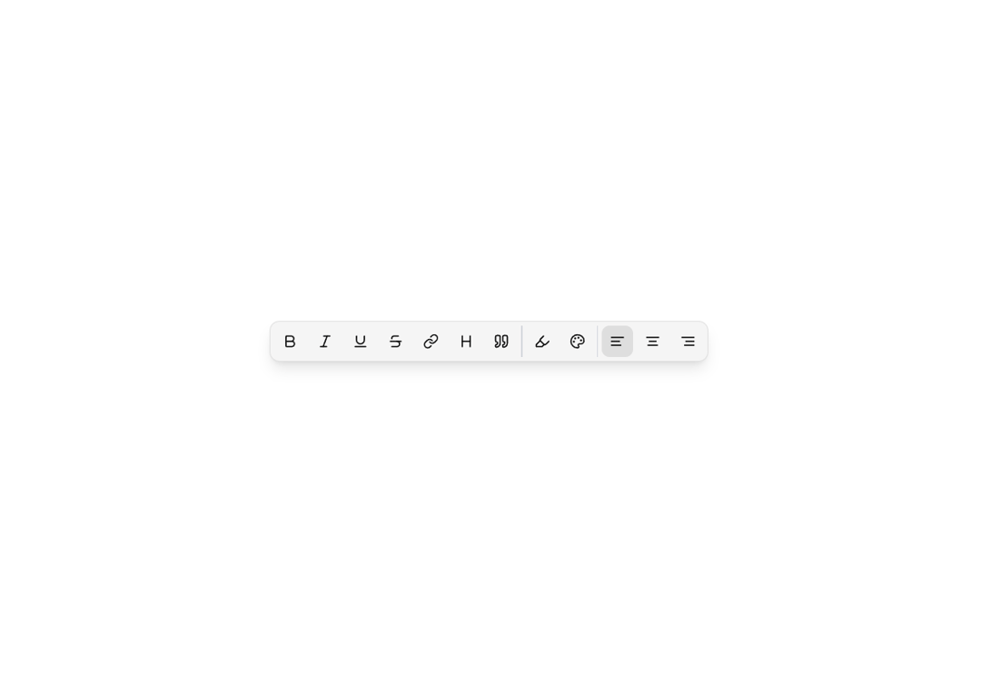 Toolbar preview