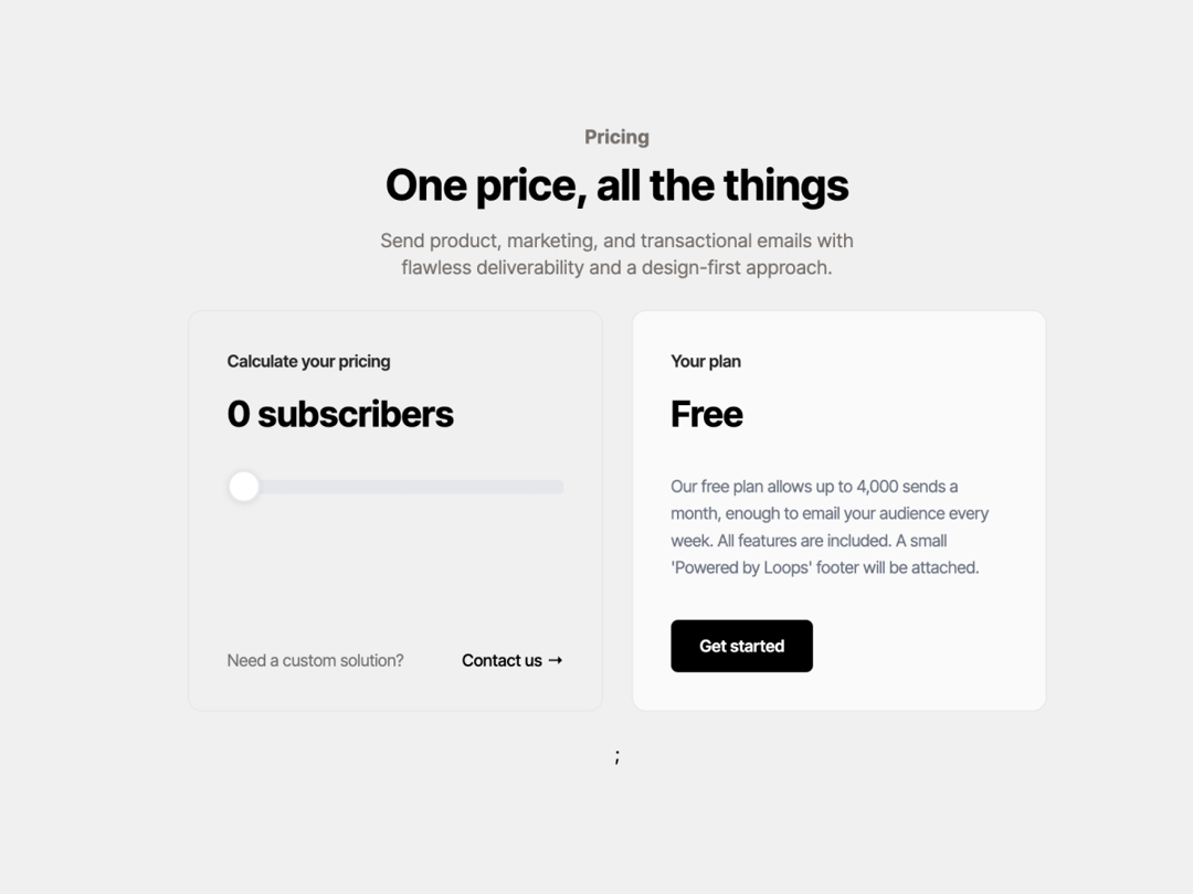 PricingSlider Loops preview