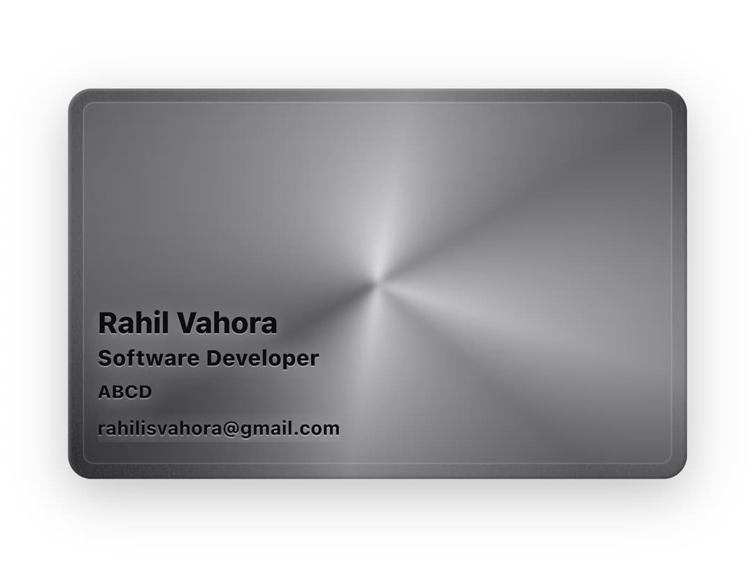 MetallicBusinessCard preview
