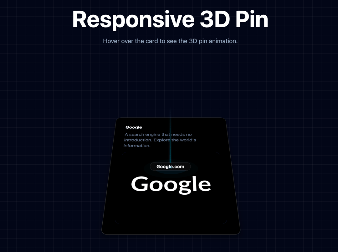 3D Pin preview