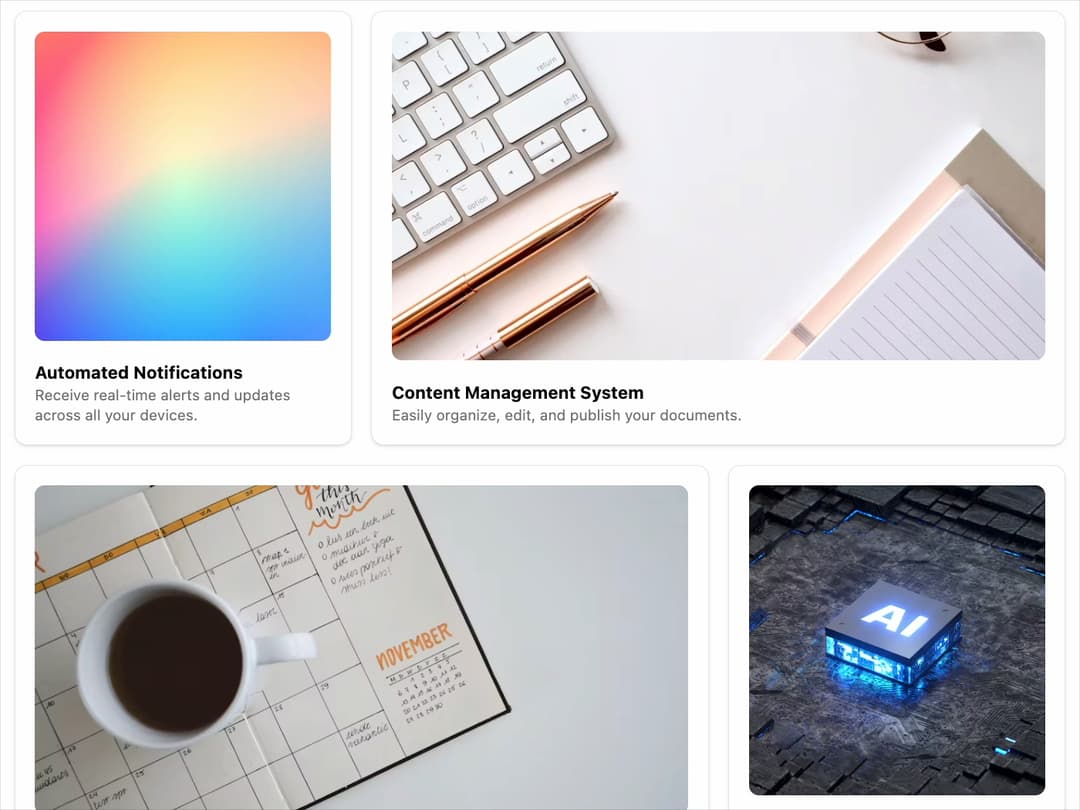 Bento Grid preview