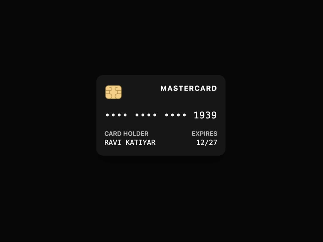 Credit  or Debit Card preview