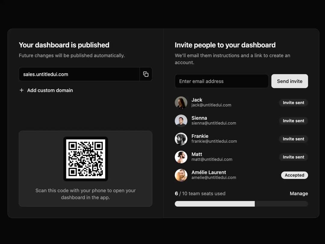 Dashboard preview