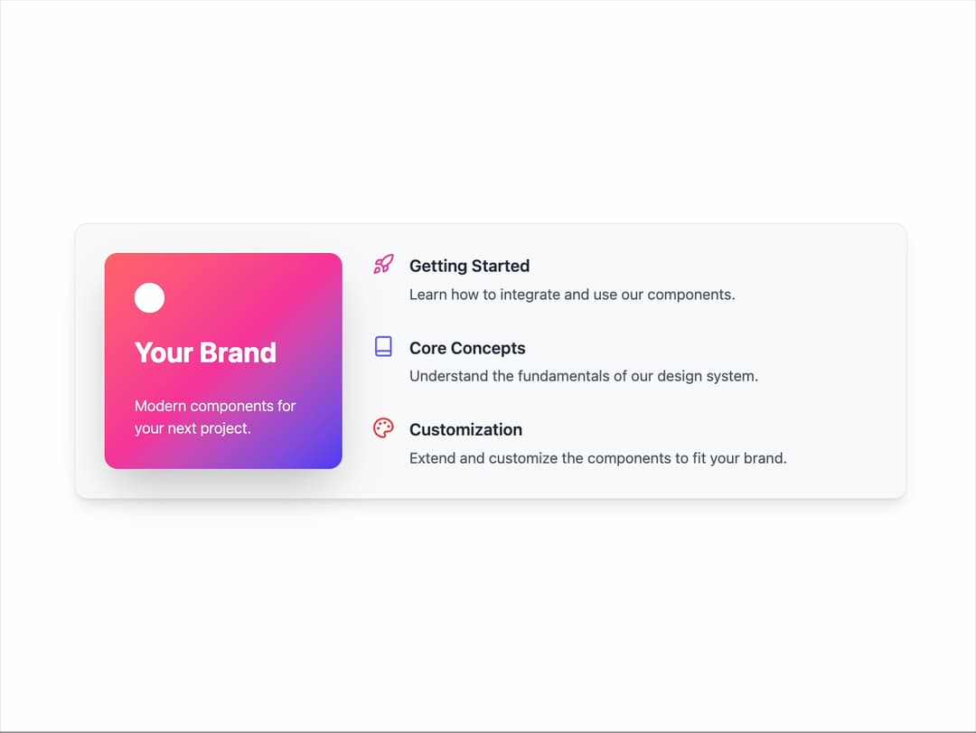 Feature Overview Section preview